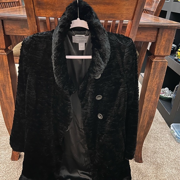 Ann Taylor - Women’s Black Polyester Coat (L) - Picture 7 of 8